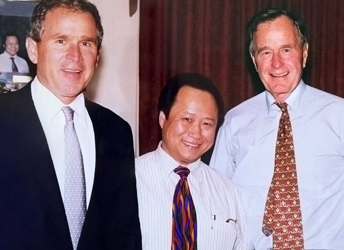 Presidents George H. W. Bush and George W. Bush